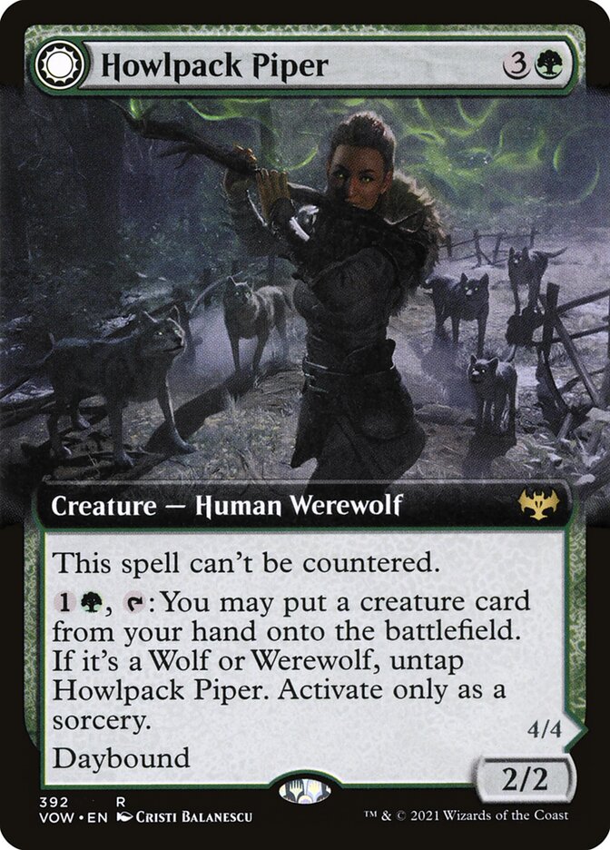 Howlpack Piper // Wildsong Howler (Innistrad: Crimson Vow) 