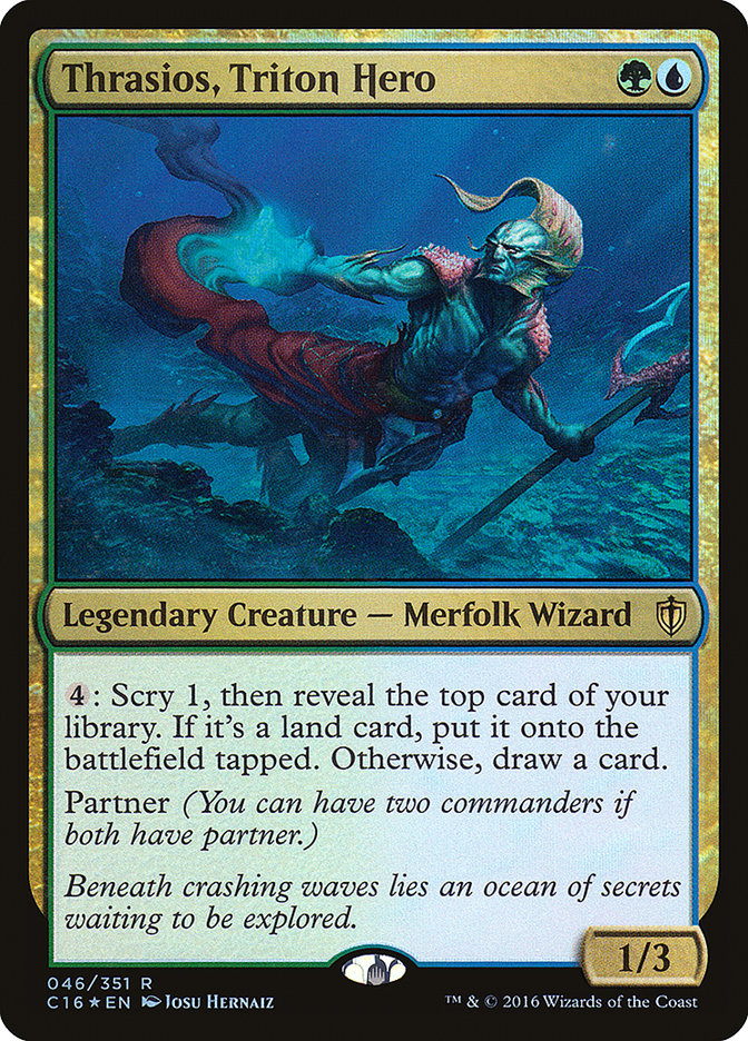 Thrasios, Triton Hero (Commander 2016)  - Foil