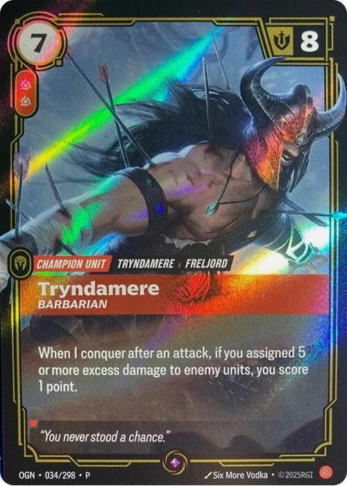 Tryndamere Barbarian (Riftbound Organized Play Promotional Cards)  - Foil