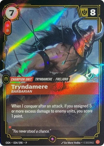 Tryndamere Barbarian (Riftbound Organized Play Promotional Cards)  - Foil