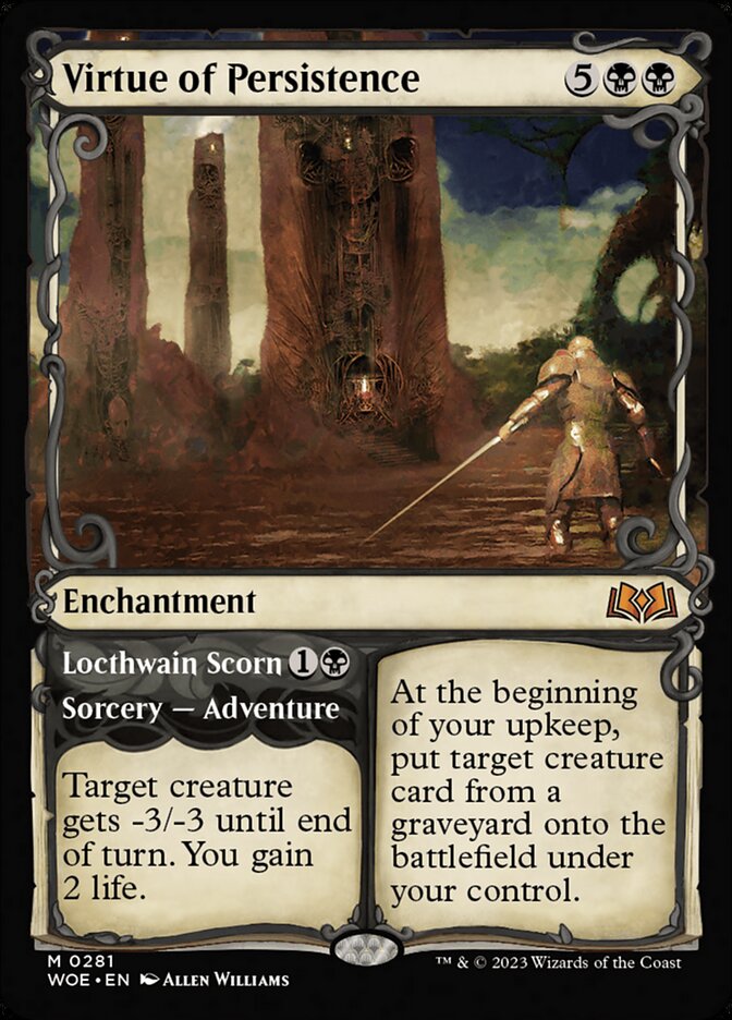Virtue of Persistence // Locthwain Scorn (Wilds of Eldraine)  - Foil