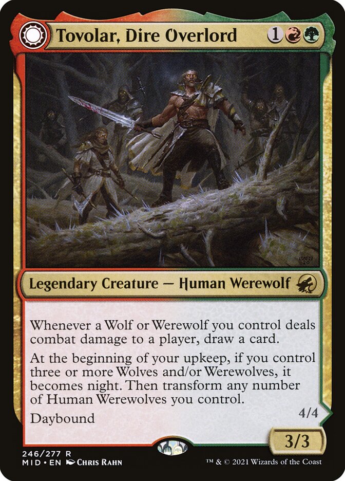 Tovolar, Dire Overlord // Tovolar, the Midnight Scourge (Innistrad: Midnight Hunt)  - Foil