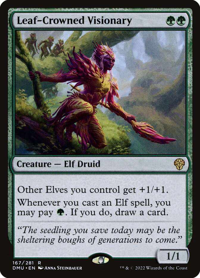 Leaf-Crowned Visionary (Dominaria United) 