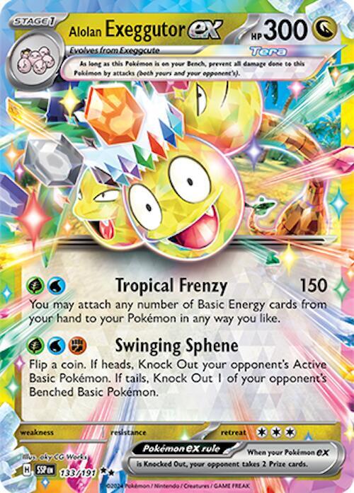 Alolan Exeggutor ex 133/191 (SV08: Surging Sparks)  - Holofoil