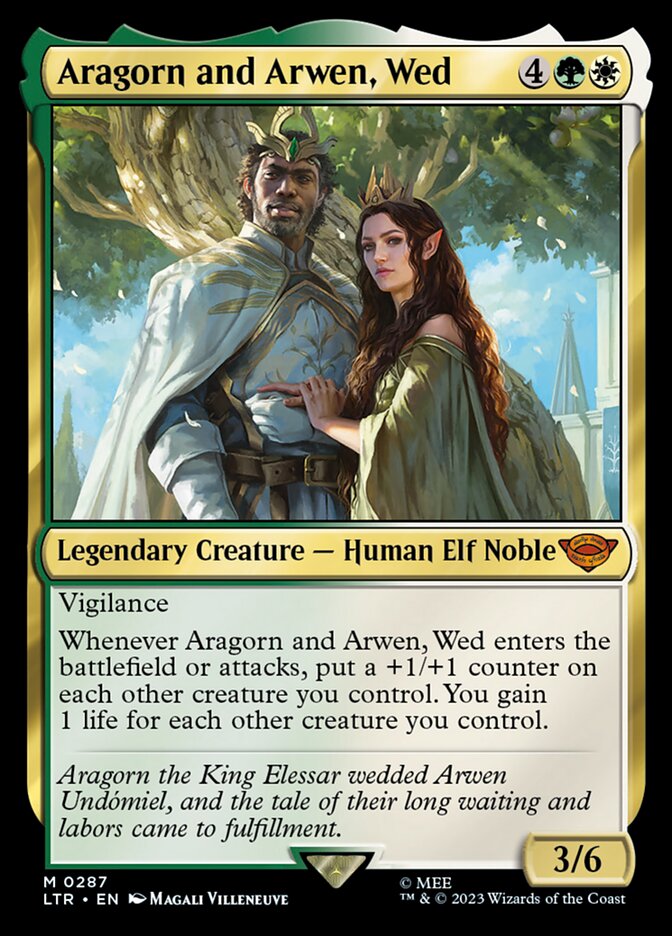 Aragorn and Arwen, Wed (Universes Beyond: The Lord of the Rings: Tales of Middle-earth)  - Foil