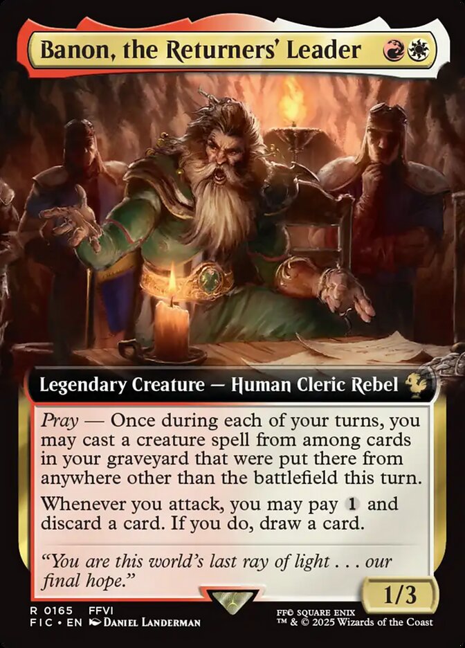 Banon, the Returners' Leader 165/100 (Commander: FINAL FANTASY)  - Extended Art