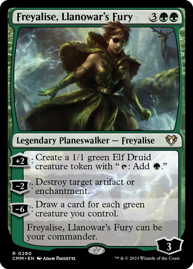 Freyalise, Llanowar's Fury 290 (Commander Masters)  - Foil