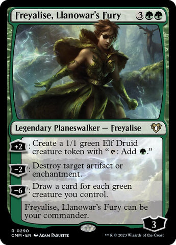 Freyalise, Llanowar's Fury 290 (Commander Masters)  - Foil