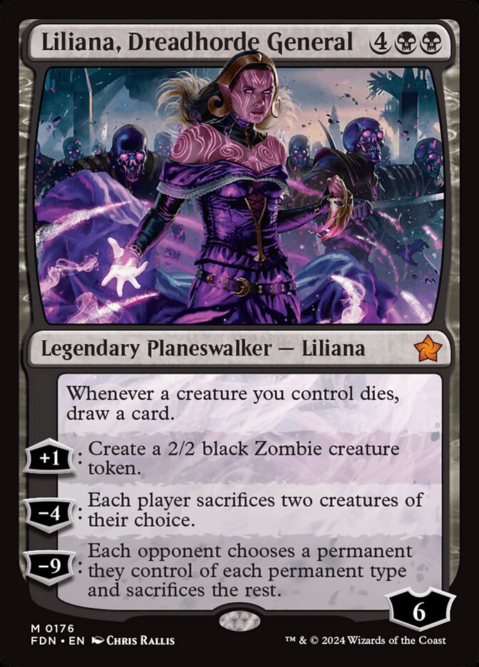 Liliana, Dreadhorde General (Foundations)  - Foil