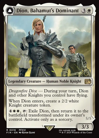Dion, Bahamut's Dominant // Bahamut, Warden of Light (FINAL FANTASY)  - Foil