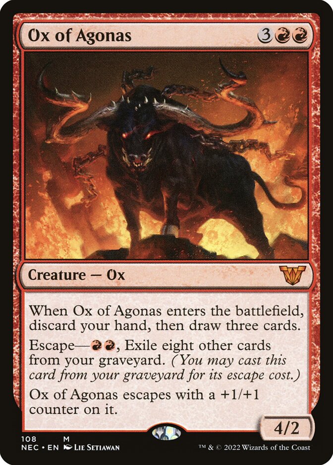 Ox of Agonas 108 (Commander: Kamigawa: Neon Dynasty) 