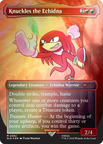 Knuckles the Echidna Rainbow Foil 2082 (Secret Lair Drop Series)  - Foil