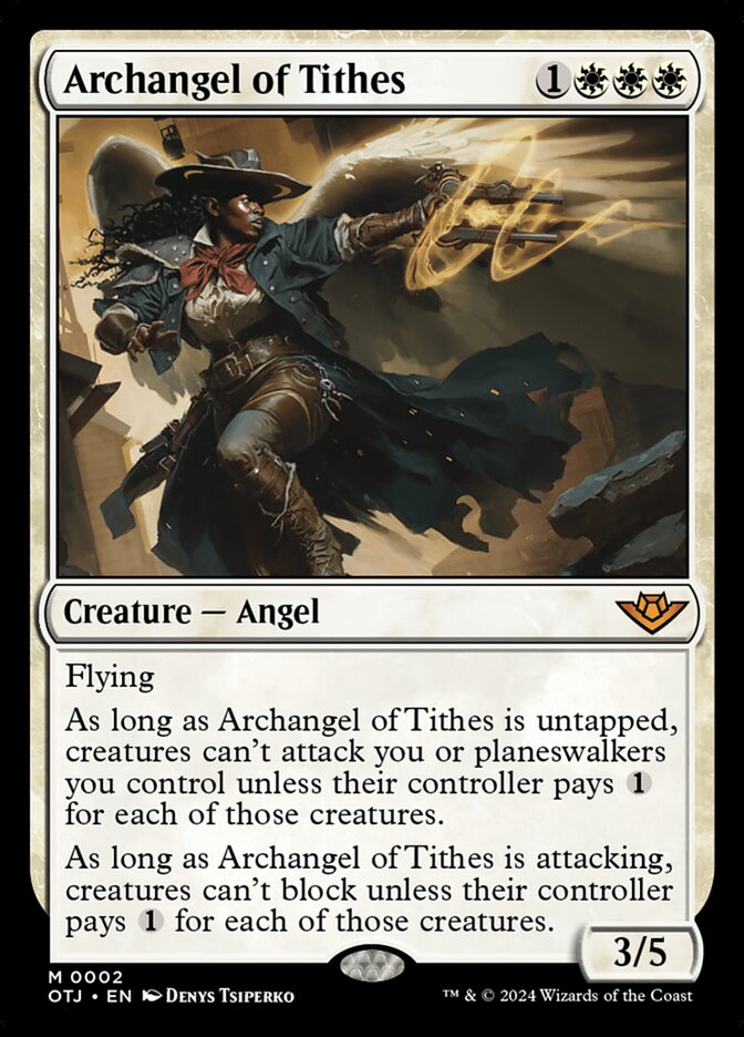 Archangel of Tithes 2/286 (Outlaws of Thunder Junction)  - Foil