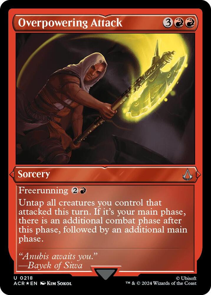 Overpowering Attack Foil Etched (Universes Beyond: Assassin's Creed)  - undefined