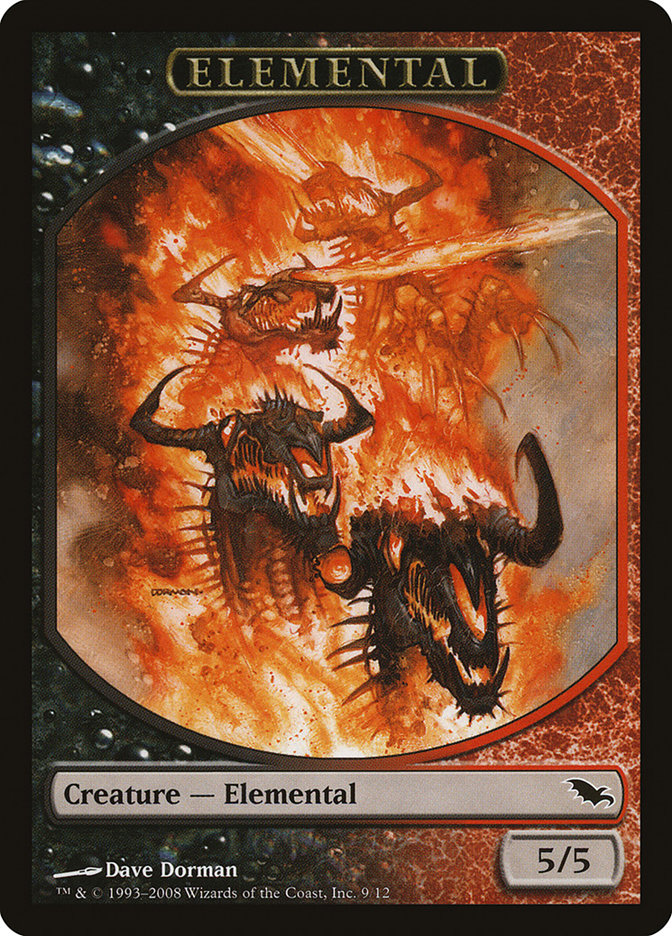 Elemental Token 9/12 (Shadowmoor) 