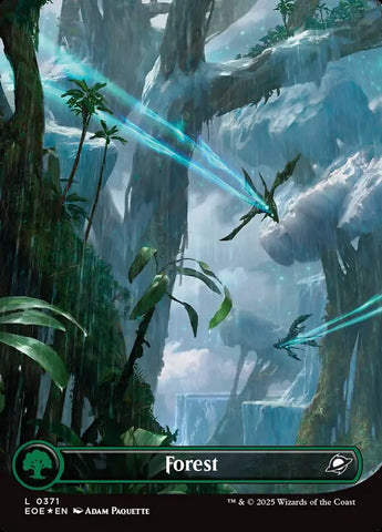 Forest 371/276 (Edge of Eternities)  - Full Art Galaxy Foil