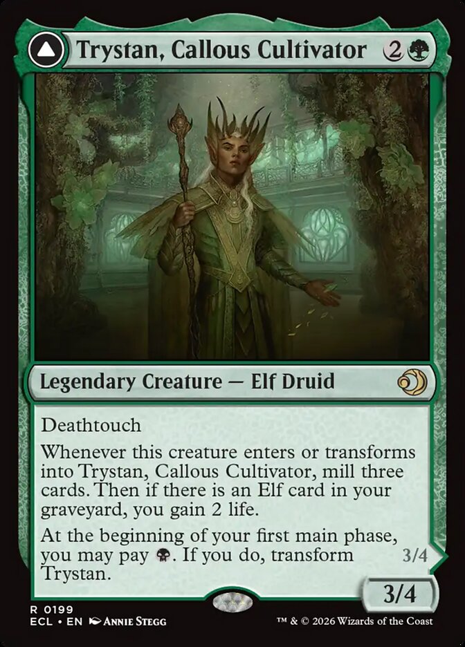 Trystan, Callous Cultivator // Trystan, Penitent Culler (Lorwyn Eclipsed)  - Foil