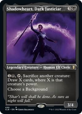 Shadowheart Dark Justiciar Foil Etched 499 (Commander Legends: Battle for Baldur's Gate)  - Foil