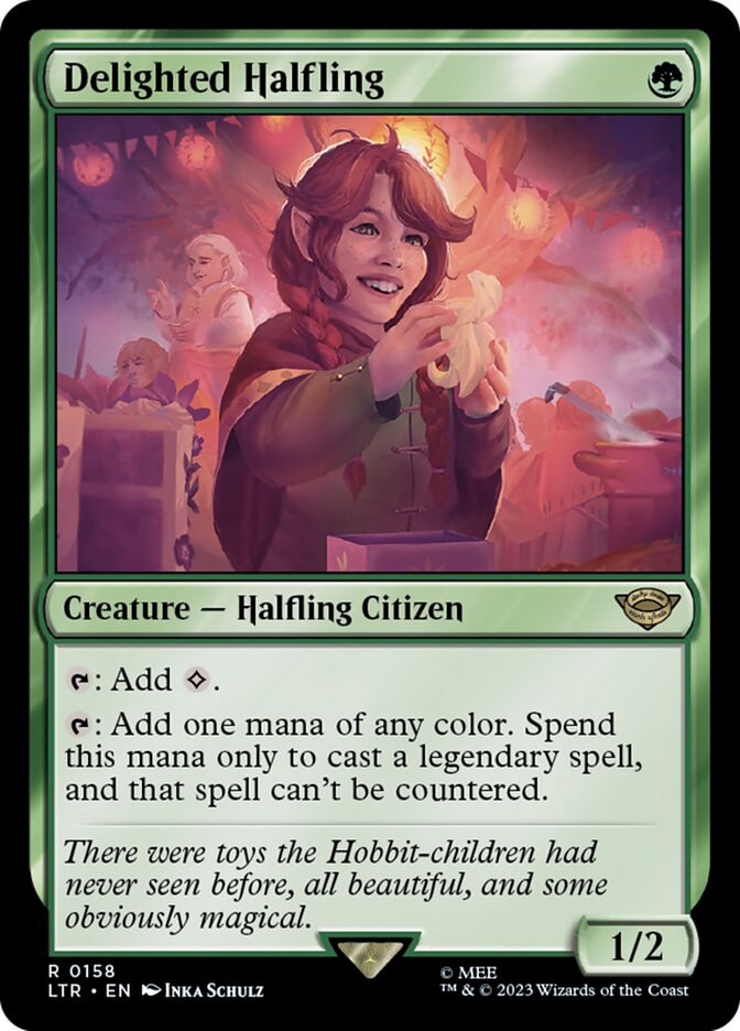 Delighted Halfling (Universes Beyond: The Lord of the Rings: Tales of Middle-earth)  - Foil