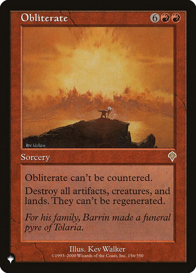Obliterate (The List Reprints) 