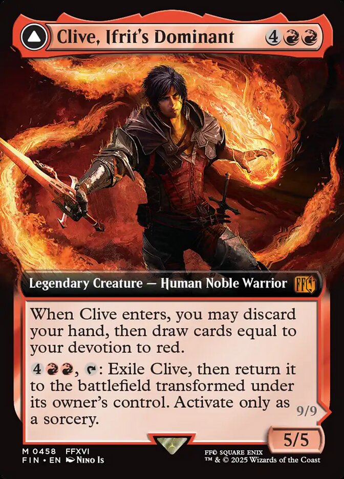 Clive, Ifrit's Dominant // Ifrit, Warden of Inferno 458/309 (FINAL FANTASY)  - Extended Art