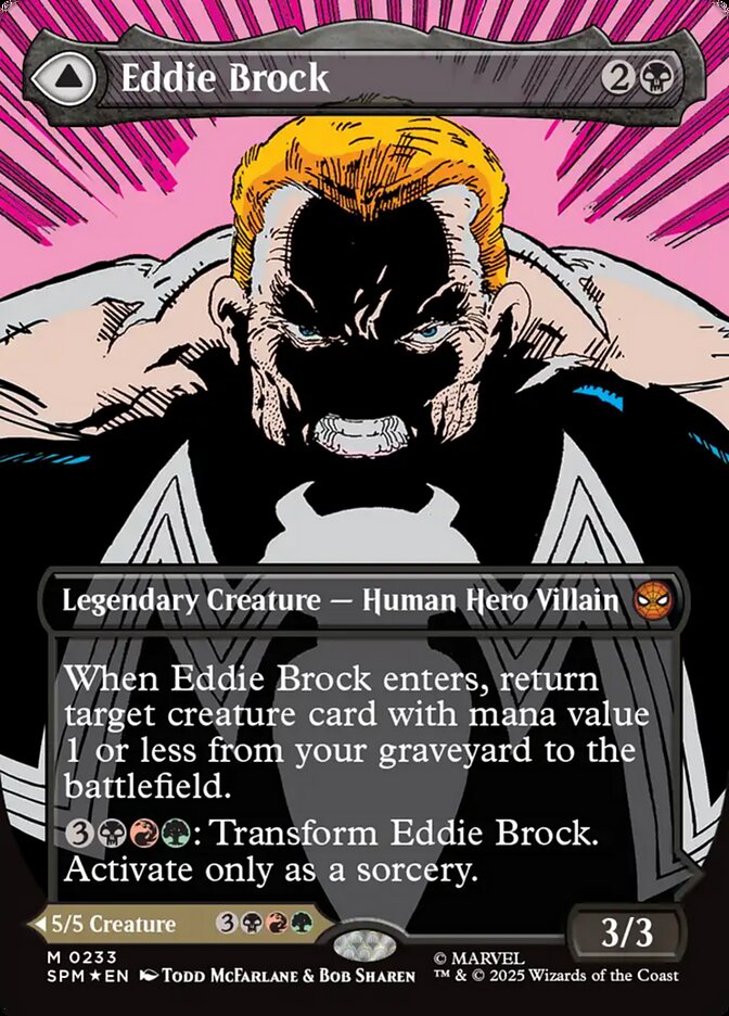 Eddie Brock // Venom, Lethal Protector 233/198 (Marvel's Spider-Man)  - Borderless Foil
