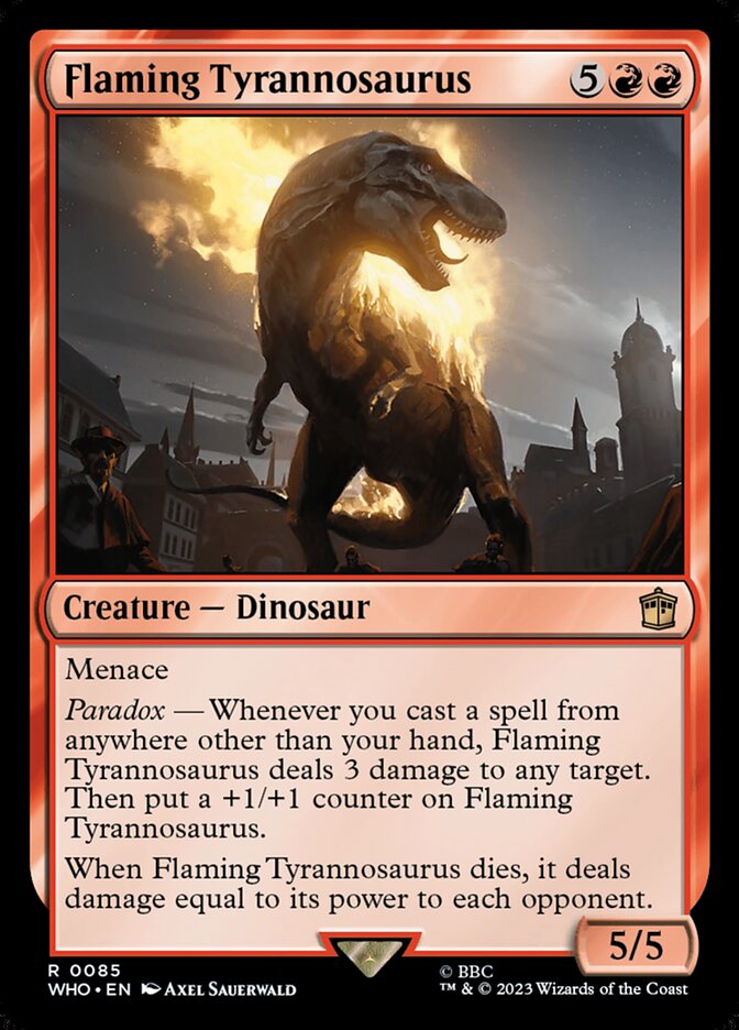 Flaming Tyrannosaurus (Universes Beyond: Doctor Who)  - Foil