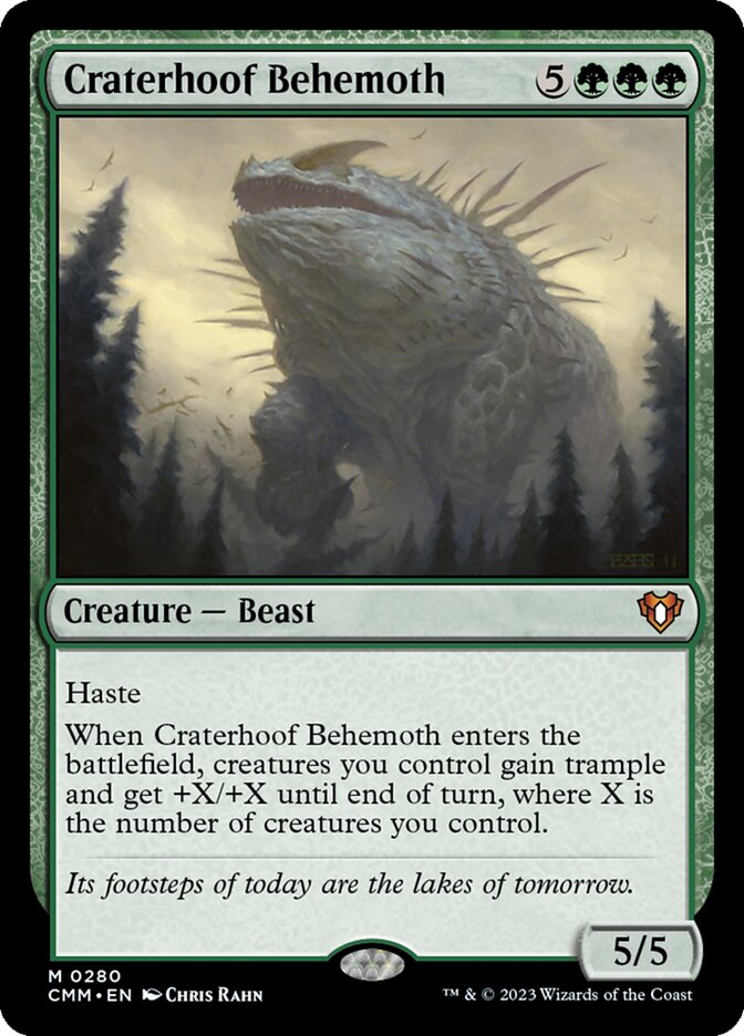 Craterhoof Behemoth 280/451 (Commander Masters) 