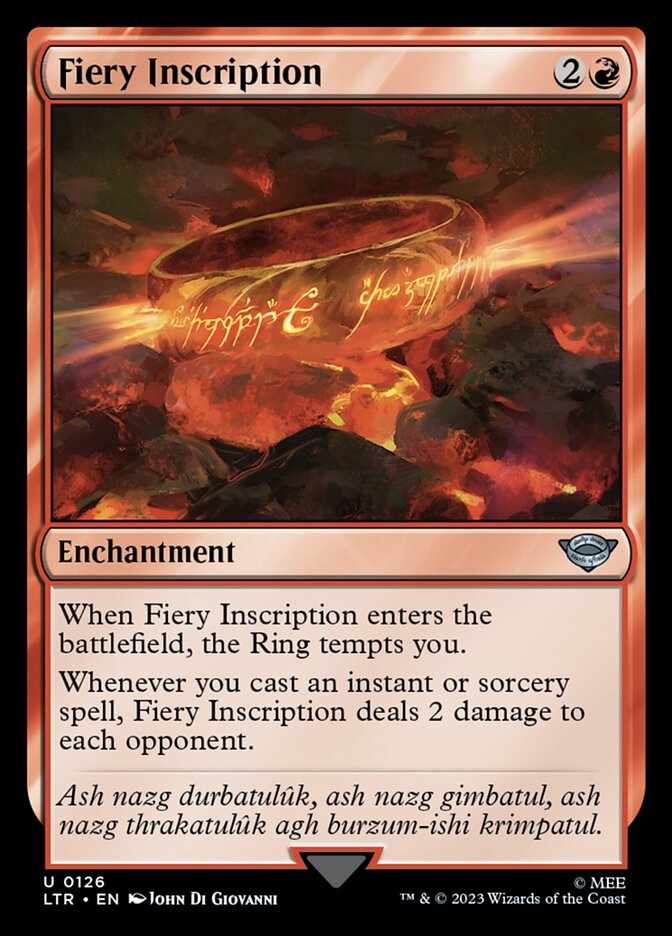 Fiery Inscription (Universes Beyond: The Lord of the Rings: Tales of Middle-earth) 