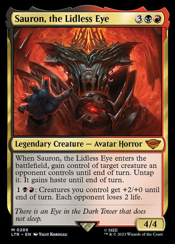 Sauron, the Lidless Eye 288 (Universes Beyond: The Lord of the Rings: Tales of Middle-earth)  - Foil