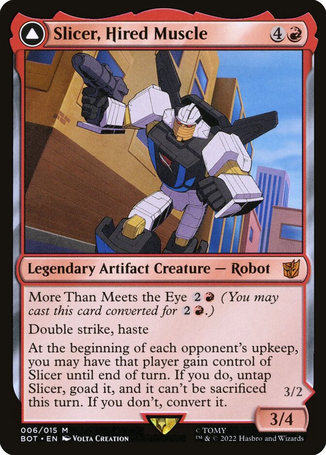 Slicer, Hired Muscle // Slicer, High-Speed Antagonist (Universes Beyond: Transformers) 