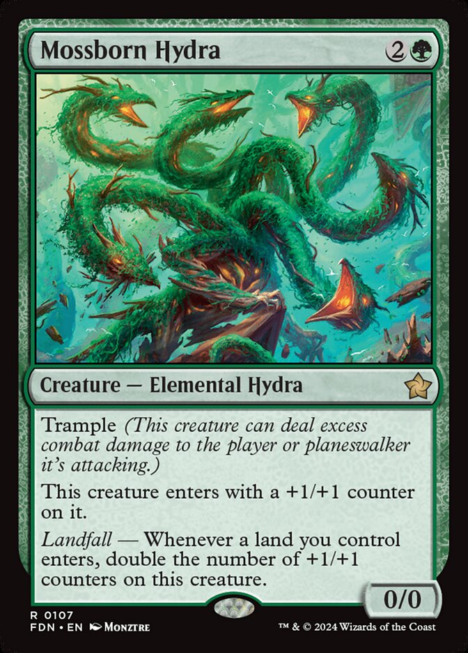 Mossborn Hydra (Foundations)  - Foil