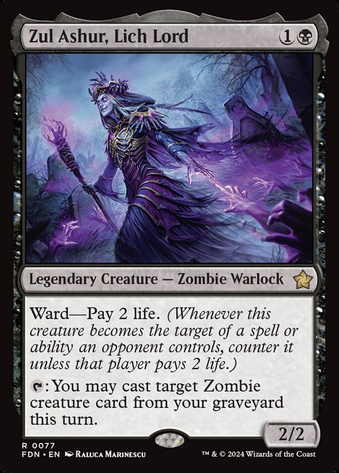 Zul Ashur, Lich Lord (Foundations)  - Foil