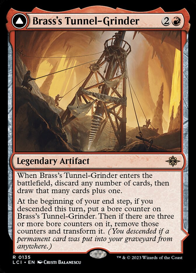 Brass's Tunnel-Grinder // Tecutlan, the Searing Rift (The Lost Caverns of Ixalan) 