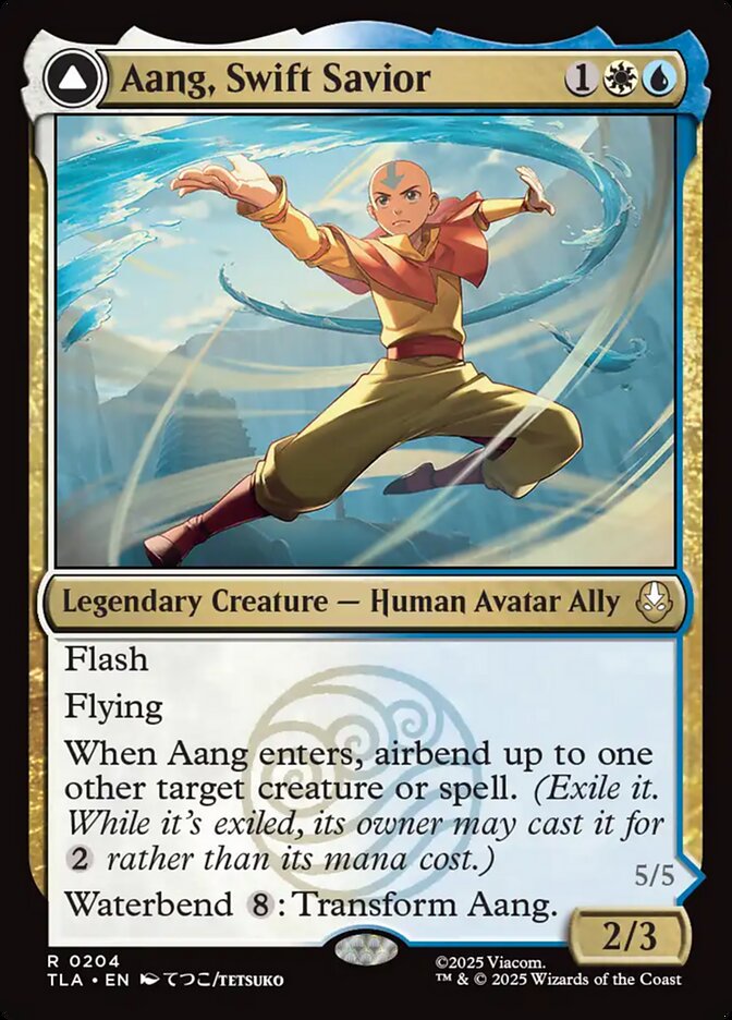 Aang, Swift Savior // Aang and La, Ocean's Fury (Avatar: The Last Airbender)  - Foil
