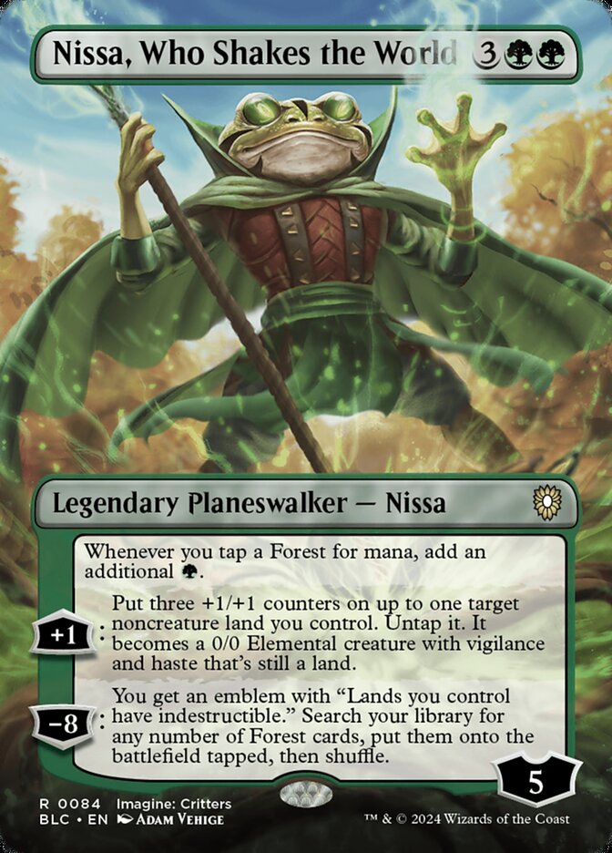 Nissa, Who Shakes the World (Commander: Bloomburrow)  - Foil