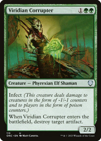 Viridian Corrupter 113/28 (Commander: Phyrexia: All Will Be One) 