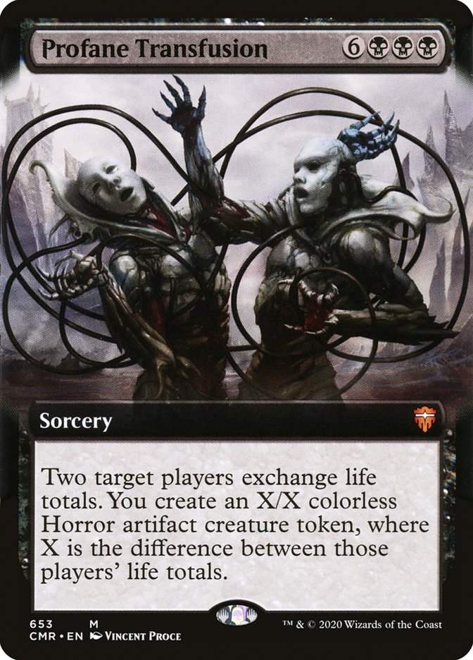 Profane Transfusion 653/361 (Commander Legends)  - Extended Art