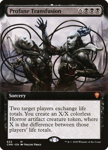 Profane Transfusion 653/361 (Commander Legends)  - Extended Art