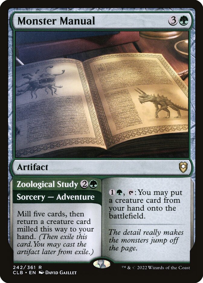 Monster Manual // Zoological Study (Commander Legends: Battle for Baldur's Gate) 