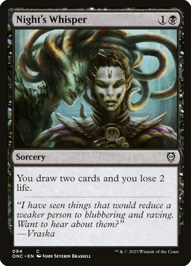 Night's Whisper (Commander: Phyrexia: All Will Be One) 