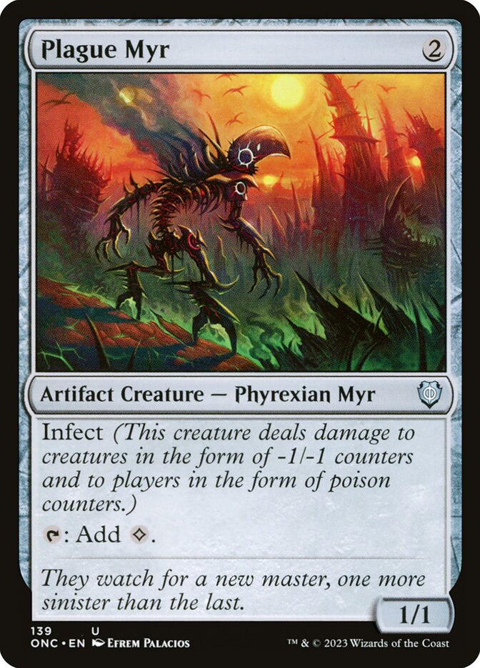 Plague Myr (Commander: Phyrexia: All Will Be One) 