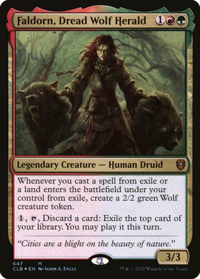 Faldorn, Dread Wolf Herald (Commander Legends: Battle for Baldur's Gate)  - Foil