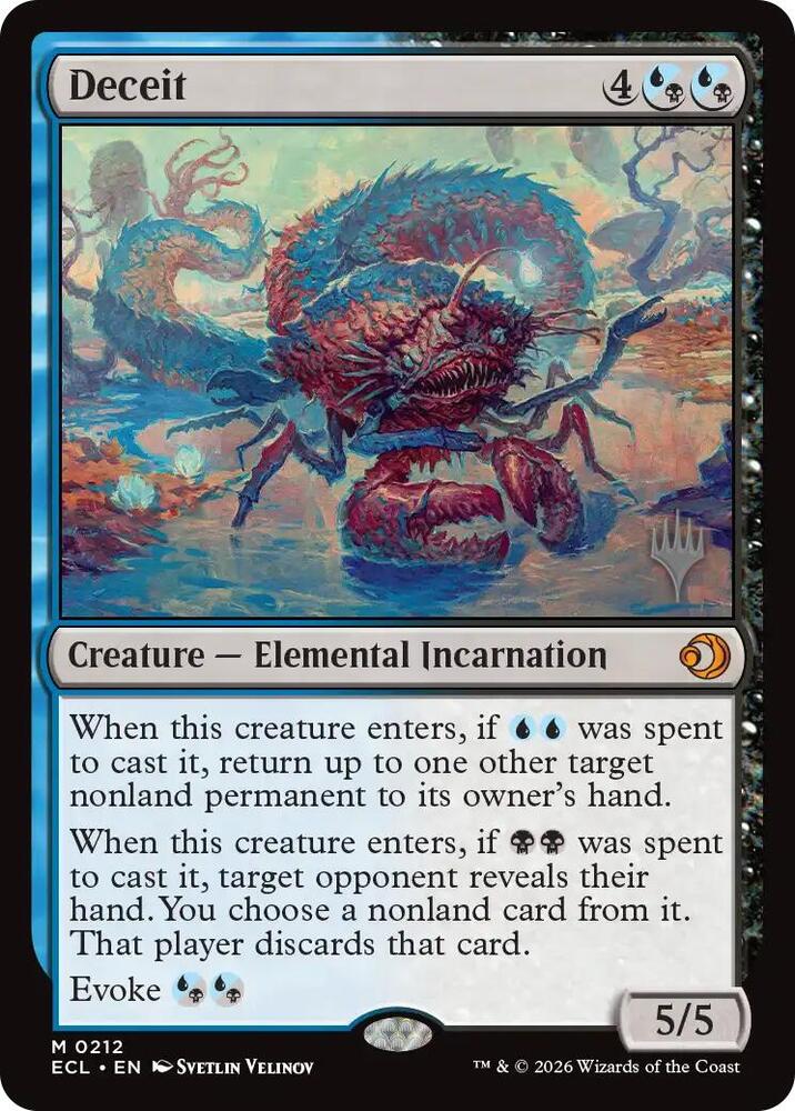 Deceit 212 (Promo Pack: Lorwyn Eclipsed)  - Foil