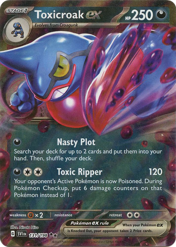Toxicroak ex 131/198 (SV01: Scarlet & Violet Base Set)  - Holofoil