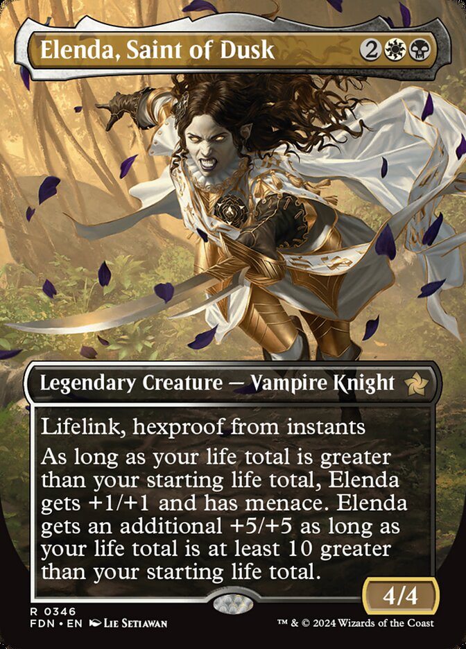 Elenda, Saint of Dusk 346/291 (Foundations)  - Borderless