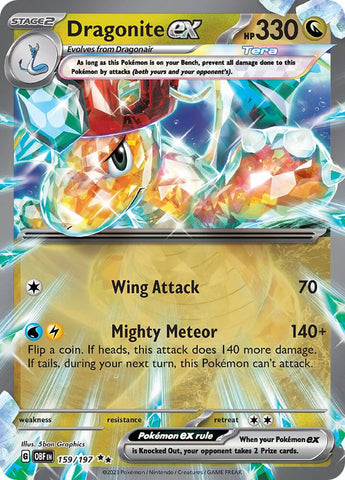 Dragonite ex 159/197 (SV03: Obsidian Flames)  - Holofoil