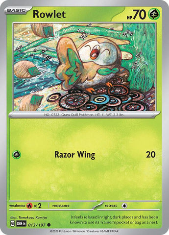Rowlet 013/197 (SV03: Obsidian Flames) 
