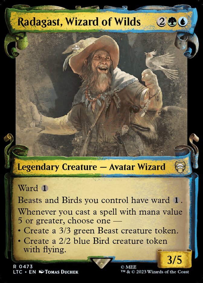 Radagast, Wizard of Wilds 473 (Commander: The Lord of the Rings: Tales of Middle-earth)  - Showcase Scroll
