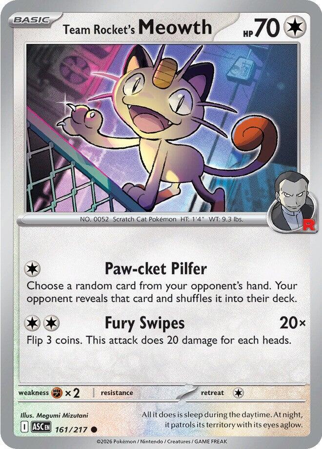 Team Rocket's Meowth 161/217 (ME: Ascended Heroes)  - Reverse Holofoil